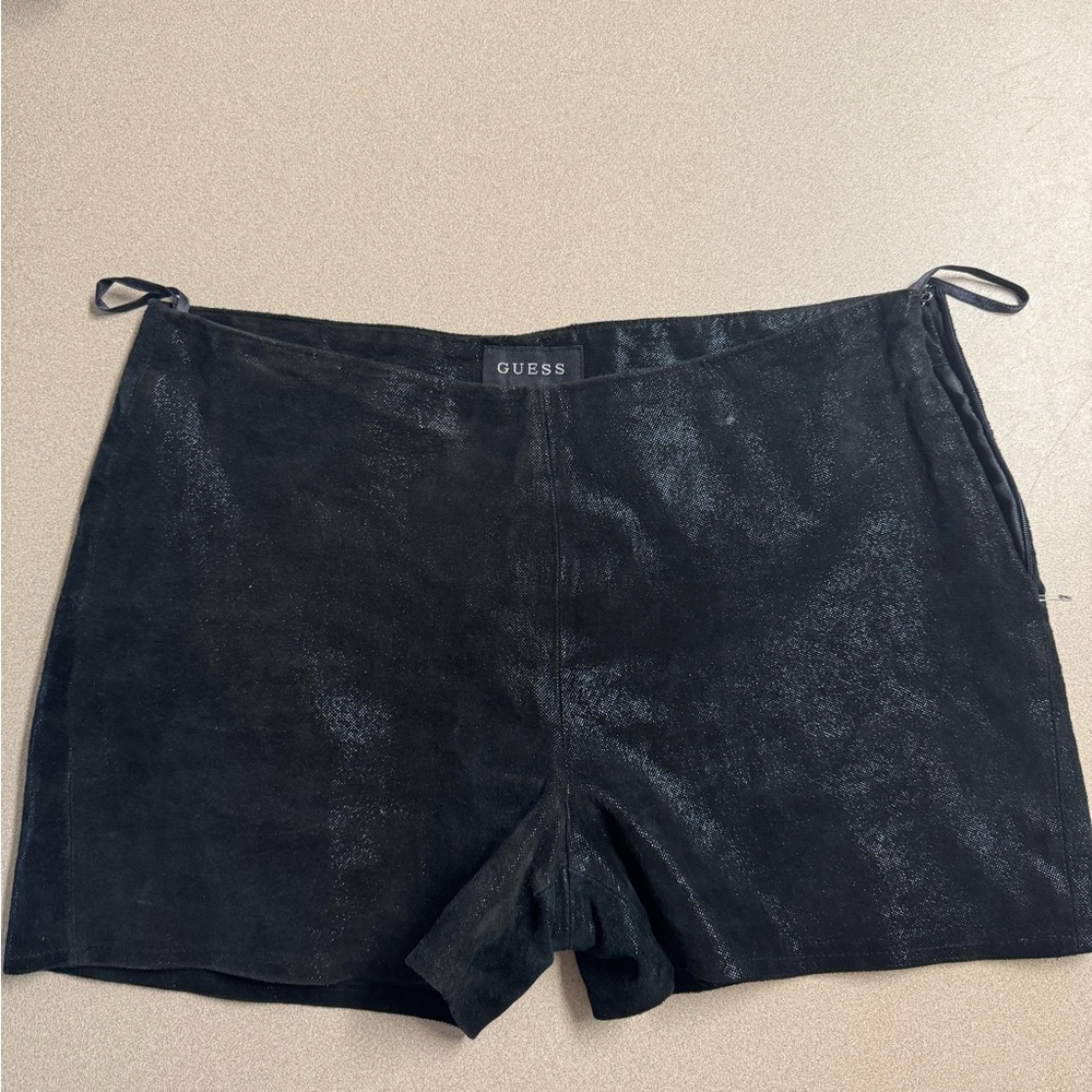 GUESS Shimmering Black High Waist Shorts